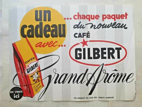 Café gilbert affiche - café,