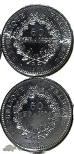 Lot 2  Pièces  50 Francs