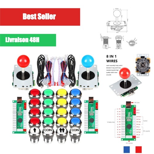 Fosiya kit joystick arcade - kit, 2