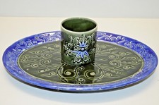 -PLAT ROND et POT CERAMIQUE