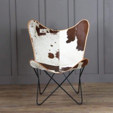 Chaise Papillon En Cuir De