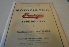 CATALOGUE DE pièces de détachées MOTOCULTEUR  ENERGIC TYPE 103 3 CV