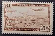 Timbre  Colonies françaises  Algérie PA N° 4A neuf ** type II C: 340 € + type I