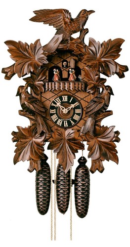 Pendule coucou feuilles - 7,