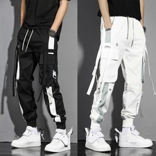 Hommes Pantalon Cargo Décontracté Poche Streetwear Jogging Hip Hop Sarouel