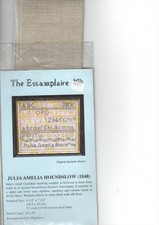 point de croix kit sans fils avec toile de lin Julia Amelia Houndslow 1848