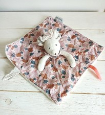 Moulin Roty Doudou peluche carré plat souris il était une fois violet mauve