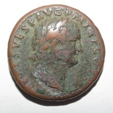 Titus – As Rome 79-81 ap. J.-C. – PAX AVGVSTI – 11,36 g – 24 mm – Bronze – Rare