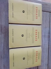 LIT DE 3 LIVRES ESSAIE DE MONTAIGNE. CLASSIQUES GARNIER
