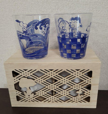 Lot de 2 verres Peanuts Snoopy avec boîte en bois spéciale bleue 260 ml / 8,8...
