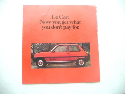 Vintage brochure renault - renault, le