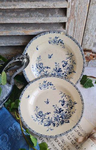 Anciennes assiettes creuses - 2,