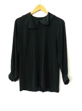 COMME des GARCONS ancienne adorable chemise soie col soufflé asymétrique  '87