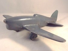 Ancien jouet avion CAUDRON RENAULT C460 bois sculpté année 30 laqué bleu pétrole