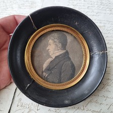 Physionotrace 1er Quart XIXè Portrait Hémar de Sevran Maire Paris Garde National