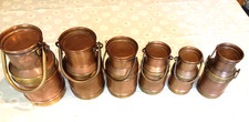 lot de 6 pots à lait en cuivre de jean-paul thévenot  meilleur ouvrier de France