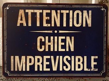 plaque "attention chien