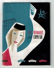 catalogue RENAULT expo 58 Bruxelles Dauphine Etoile Filante train plan flamand