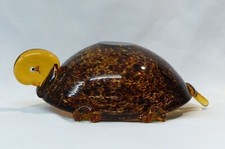 D 1970 original tortue Ambre Murano Art glass design 15,5cm425g très déco Amber