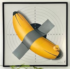 GUM - Peinture pochoir & aérosol sur vraie cible - 55x55cm /brusk/tilt/mist/ludo