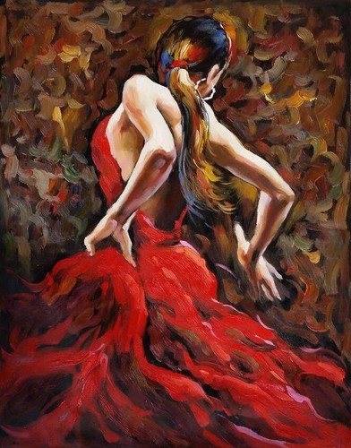 Danseuse flamenco tableau - flamenco,