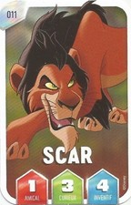 CARTE LA MAGIE DE DISNEY. LECLERC 2025. LE ROI LION. SCAR N° 011