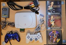 Console Sony Psone avec 2 manettes et accessoires + 3 jeux - Bon état
