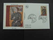 ENVELOPPE 1ER JOUR SOIE 2012 JEANNE D'ARC (t 4654 )
