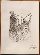 Dessin 1963 montmartre rue - 1963,