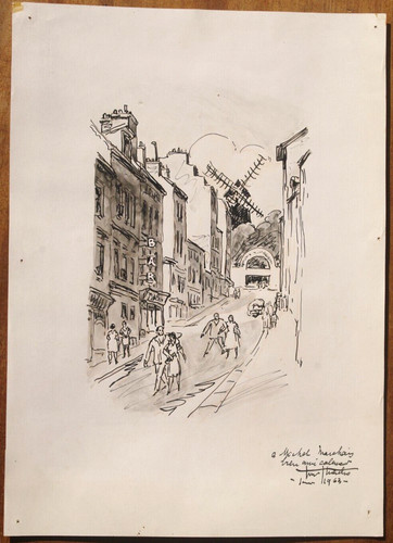 Dessin 1963 montmartre - dessin,