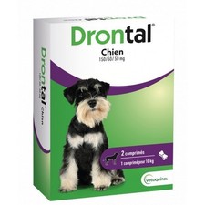VERMIFUGE CHIEN VETOQUINOL BOITE DE 2 COMPRIMÉS POUR CHIENS 10KG ET PLUS