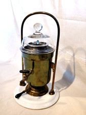 Ancienne Cafetière percolateur à dépression Cuivre et porcelaine 19 siècle