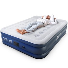 Matelas Gonflable Premium 2 Personnes Lit Gonflable Double avec Pompe Électri...