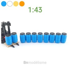 Lot 10 Bidons Echelle 1/43, Décor Miniature Entrepôt Agricole Garage Camion