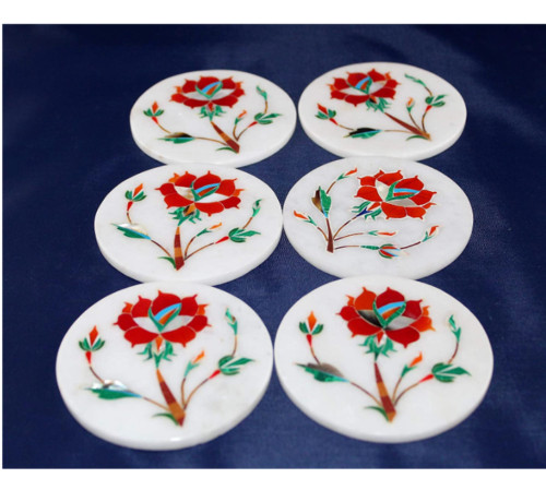 Marbre coaster set cornaline - coaster,