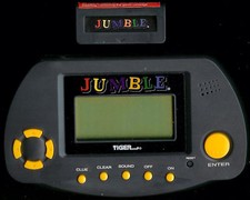 JUMBLE TIGER ELECTRONIC PUZZLE HANDHELD WORD GAME SCRAMBLE + CARTRIDGE TOY 1998