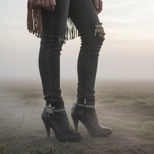 Femme Argent Métal 2PCS