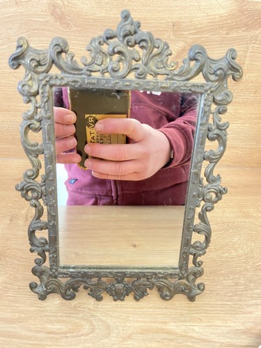 Miroir table dans laiton - miroir,