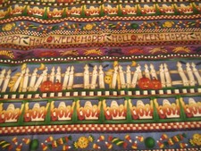 coupon tissu enfant  " Halloween "   54 X 66 cm