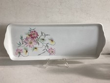 Plat à Cake. Porcelaine TERNET  Limoges. Fleurs des Champs .Vintage. TBE