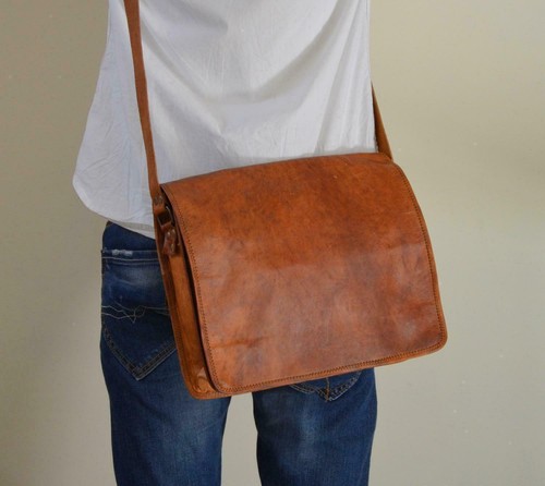 Sac cuir véritable vintage - en,
