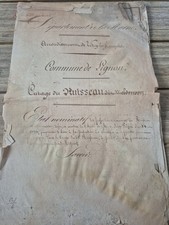 TRÈS VIEUX DOCUMENTS DE 1838. COMMUNE DE LIGNON 51
