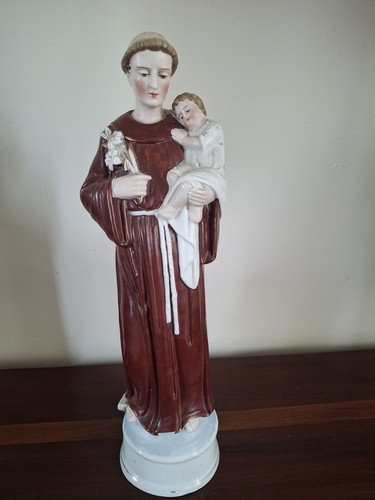 Statue biscuit polychrome - statue, en