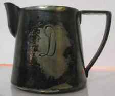 Ancienne petite tasse grecque "Nissiotis" alpaga alpacca plaqué argent monogr...