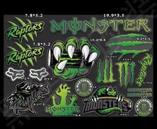 Autocollant Monster Energy autocollant moto casque moto scooter ordinateur po...