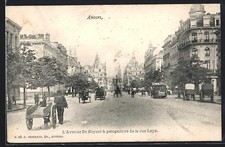 CPA Anvers, L´Avenue De Keyser & perspective de la rue Leye 