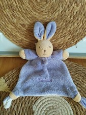 Doudou plat lapin beige mauve