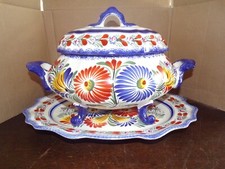 Soupière et son plat oval