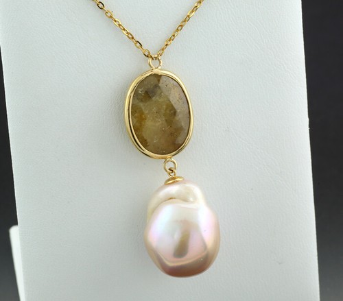 Collier zuchtperl saphir or - zuchtperl, en