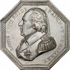 France, Jeton, Louis XVIII, Agréés du Tribunal de Commerce de Paris, Argent